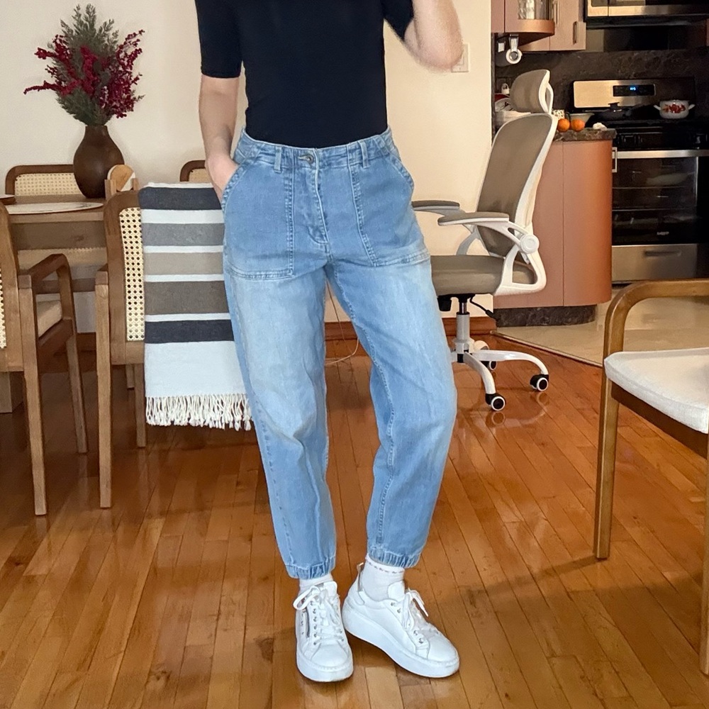 Baggy Blue Jeans with elastan